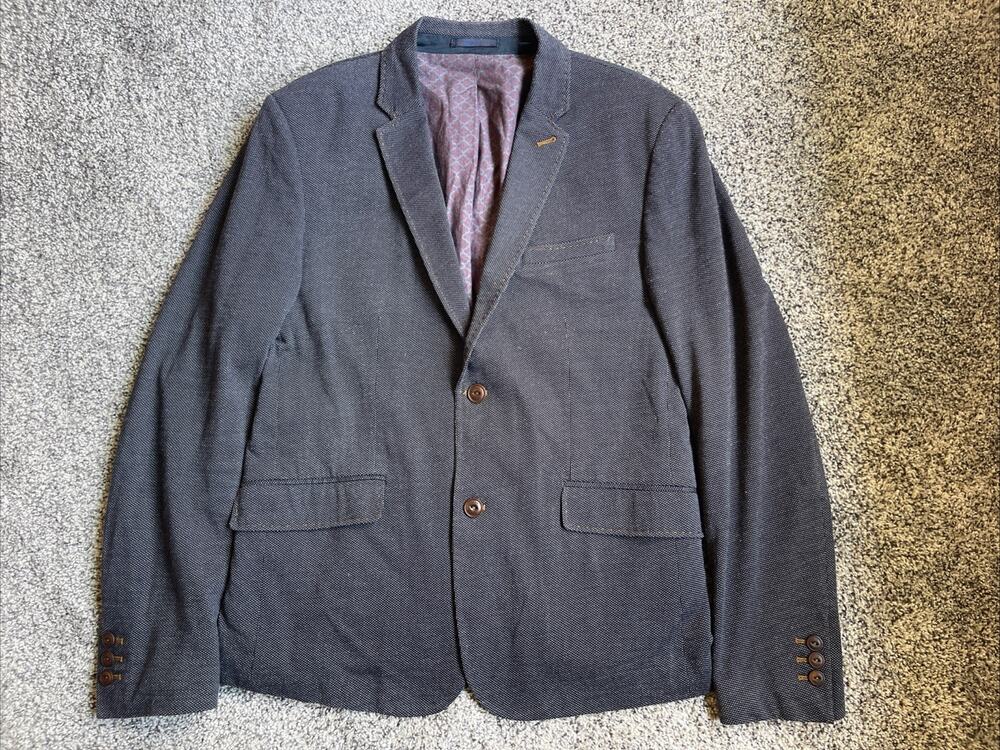 Ted Baker Men’s 2 Button Casual Blazer Contrast Stitch Sz 4 US 40 Lined